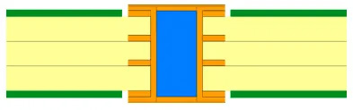 非导电通孔插头